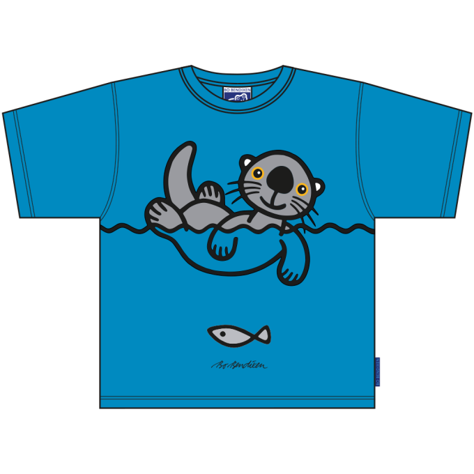 T-SHIRT KIDS SEA OTTER BLUE