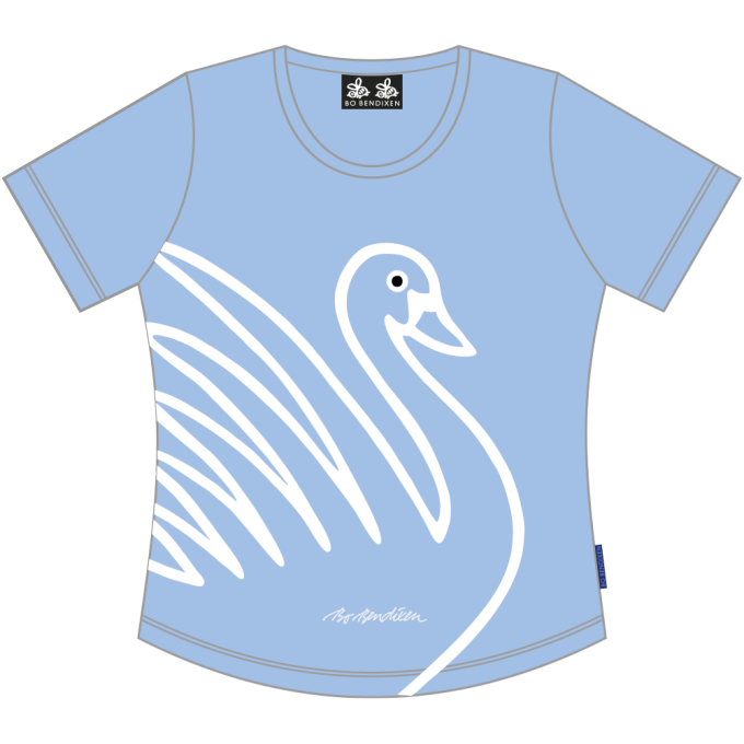 T-SHIRT SLIM FIT SWAN LIGHT BLUE