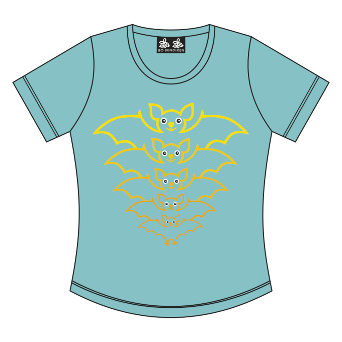 T-SHIRT SLIM FIT BAT TURQUOISE