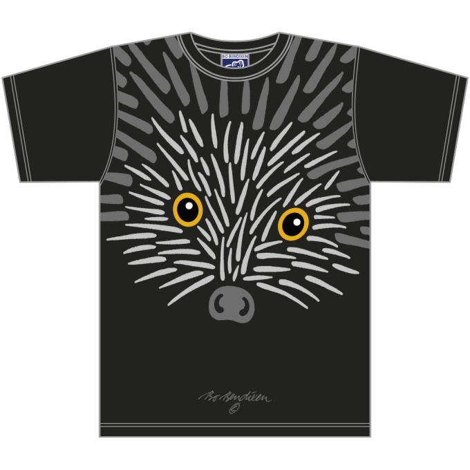 T-SHIRT HEDGEHOG BLACK