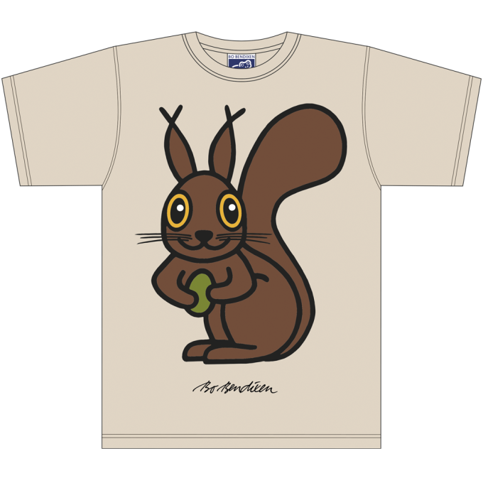 T-SHIRT ADULT SQUIRREL BEIGE