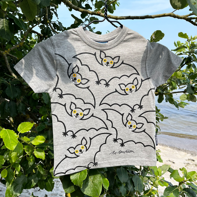 T-SHIRT KIDS BAT GREY 