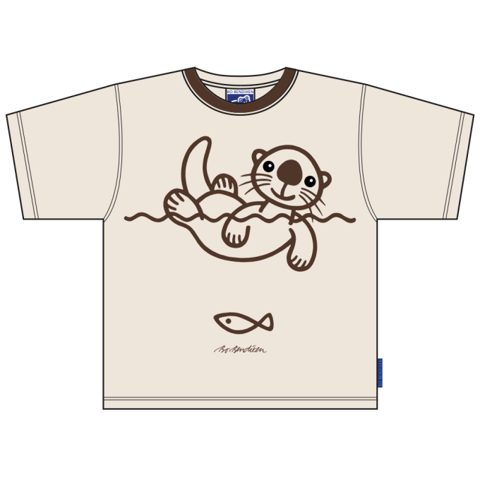 T-SHIRT KIDS SEA OTTER BEIGE 