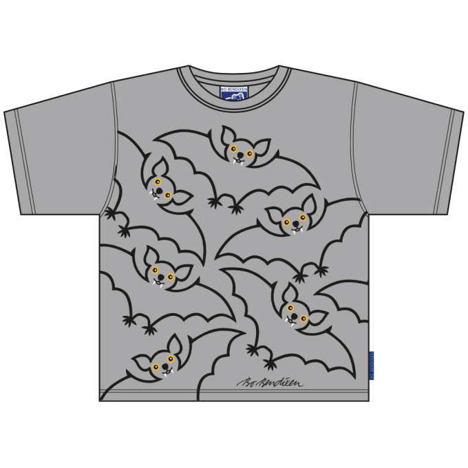 T-SHIRT KIDS BAT GREY 