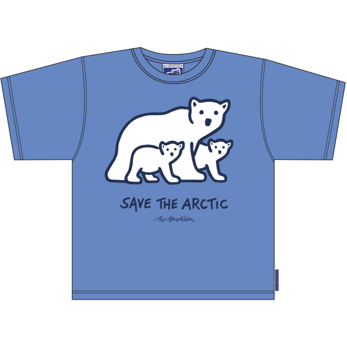 T-SHIRT KIDS POLAR BEAR BLUE