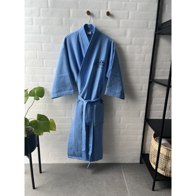 KIMONO WAFFLE SEA OTTER BLUE