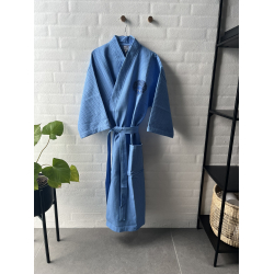 KIMONO WAFFLE HEDGEHOG BLUE