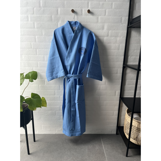 KIMONO WAFFLE HEDGEHOG BLUE