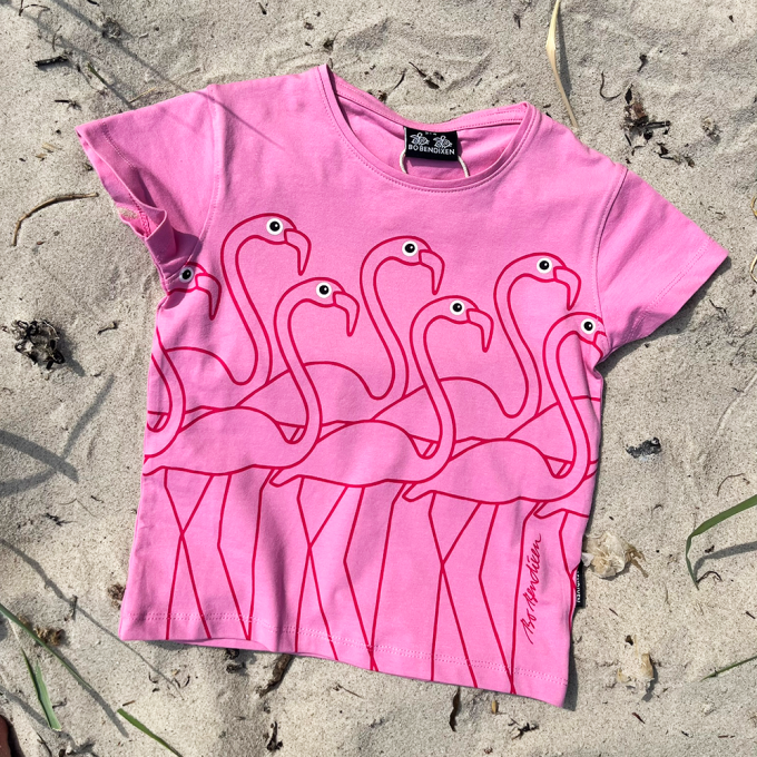 T-SHIRT KIDS SLIM FIT FLAMINGO PINK 
