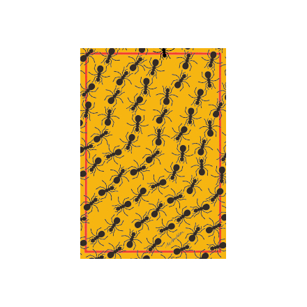 POSTCARD ANTS YELLOW
