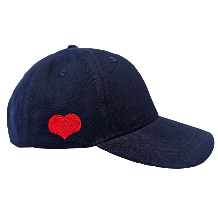 CAP EMBROIDERED HEART NAVY