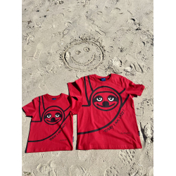 T-SHIRT ADULT LAZY GUY RED