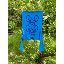 T-SHIRT ADULT LONG SLEEVED 2 BICYCLES TURQUOISE