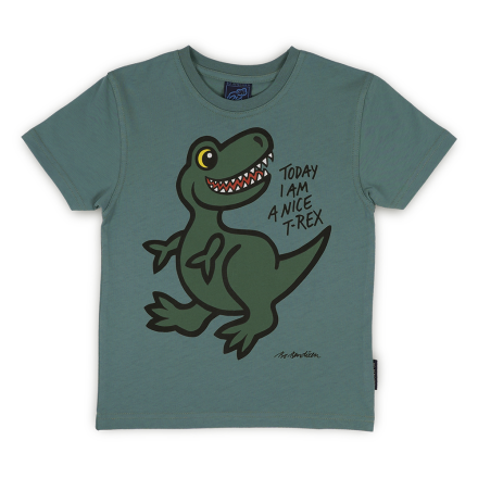 T-SHIRT KIDS T-REX GREEN