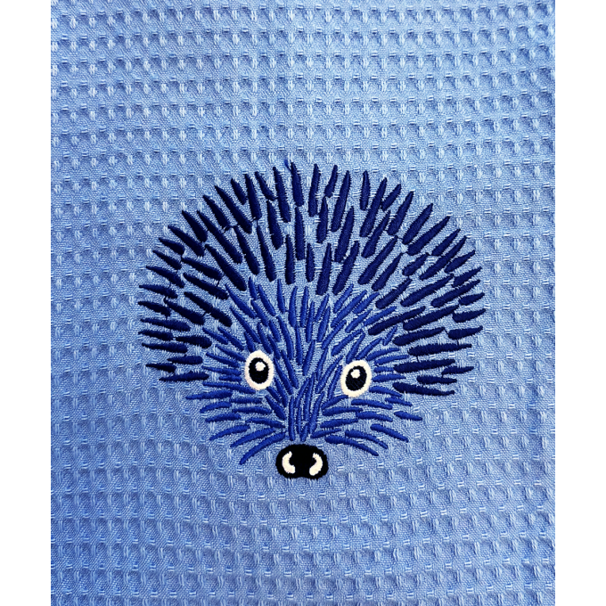 KIMONO WAFFLE HEDGEHOG BLUE
