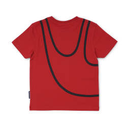 T-SHIRT KIDS LAZY GUY RED