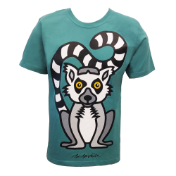 T-SHIRT ADULT LEMUR TURQUOISE