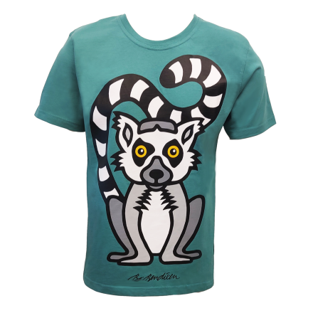 T-SHIRT ADULT LEMUR TURQUOISE