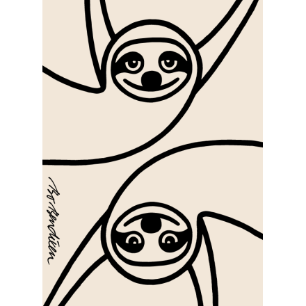 PLAID LAZY GUY BEIGE/SORT 130 X 180