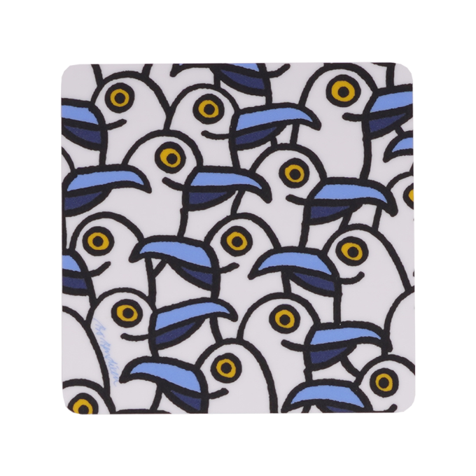 COASTER FUNNY SEAGULLS 9X9 CM
