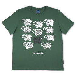 T-SHIRT ADULT BLACK SHEEP GREEN