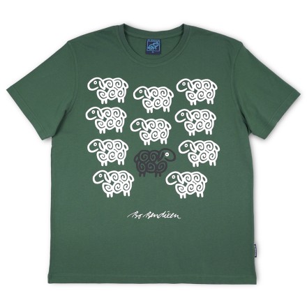 T-SHIRT ADULT BLACK SHEEP GREEN