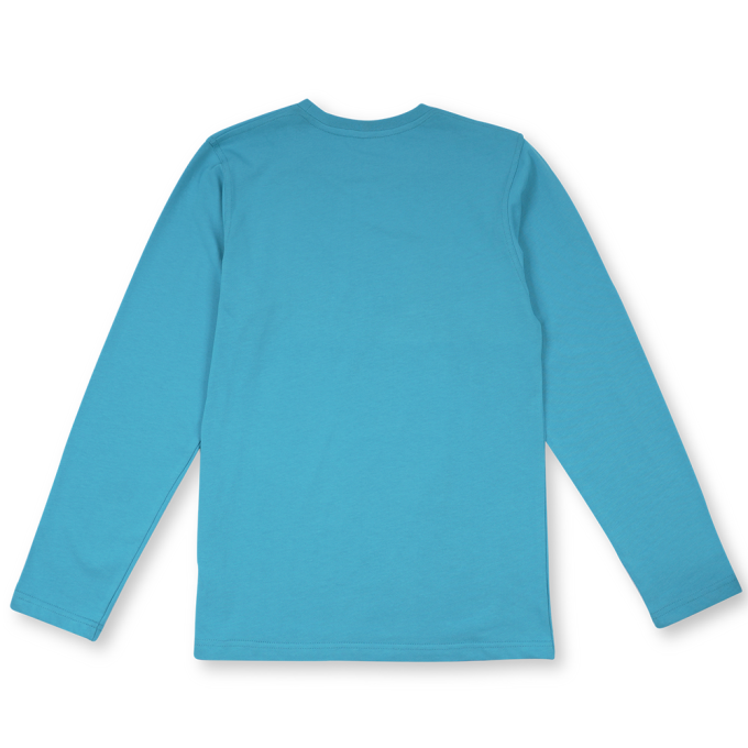 T-SHIRT ADULT LONG SLEEVED 2 BICYCLES TURQUOISE