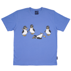 T-SHIRT ADULT PENGUIN BLUE