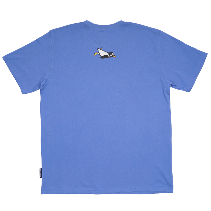 T-SHIRT ADULT PENGUIN BLUE