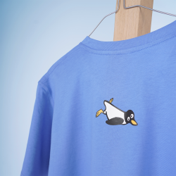 T-SHIRT ADULT PENGUIN BLUE