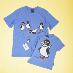 T-SHIRT KIDS PENGUIN BLUE