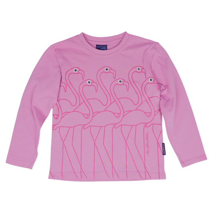 T-SHIRT KIDS LONG SLEEVED FLAMINGO PINK
