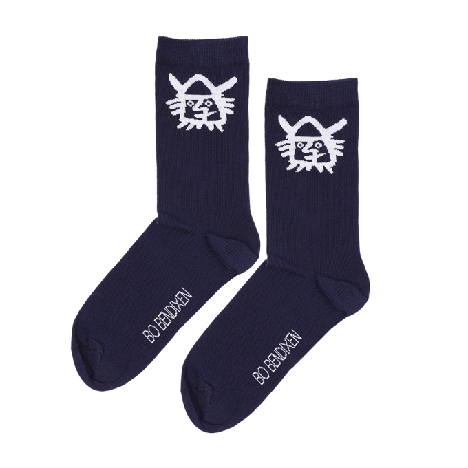 SOCKS VIKING HEAD NAVY