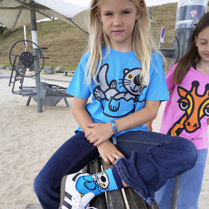 T-SHIRT KIDS SEA OTTER BLUE