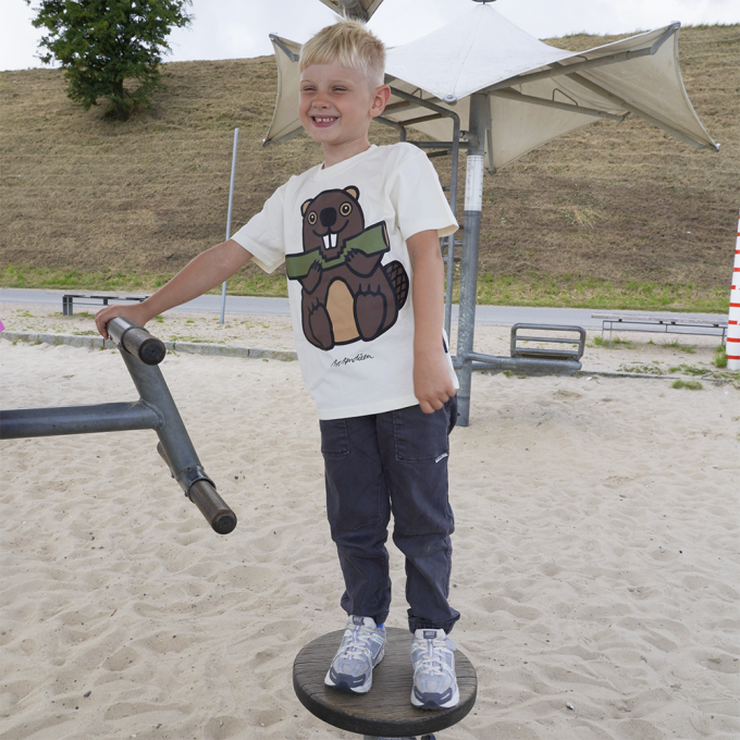 T-SHIRT KIDS BEAVER BEIGE 