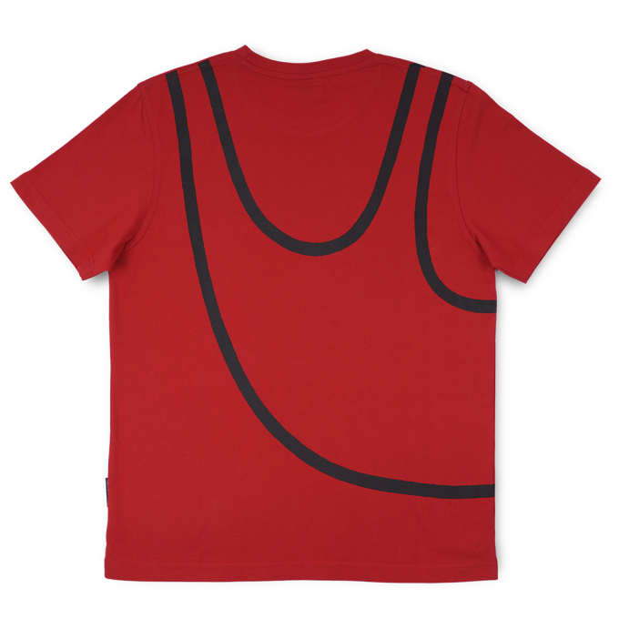 T-SHIRT ADULT LAZY GUY RED