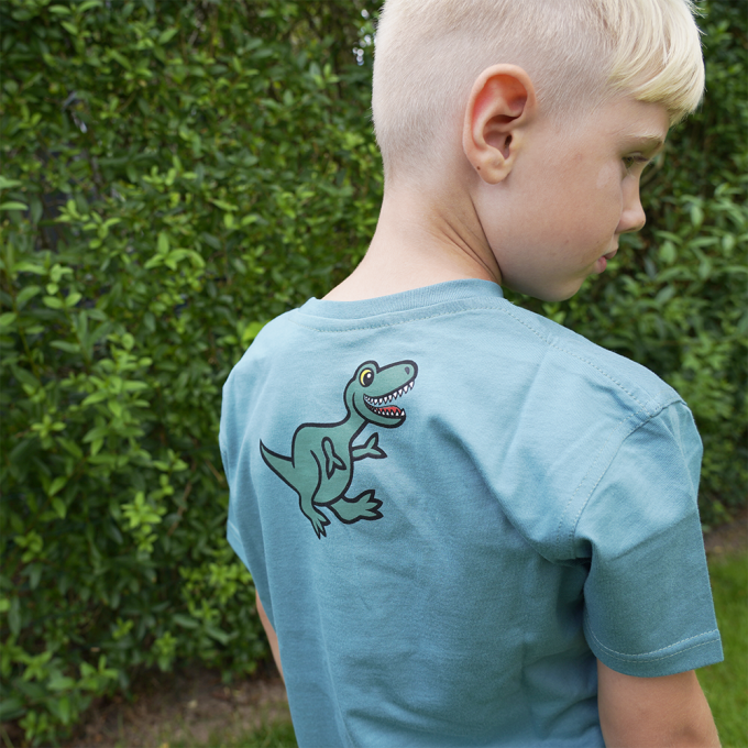 T-SHIRT BRN T-REX GRN