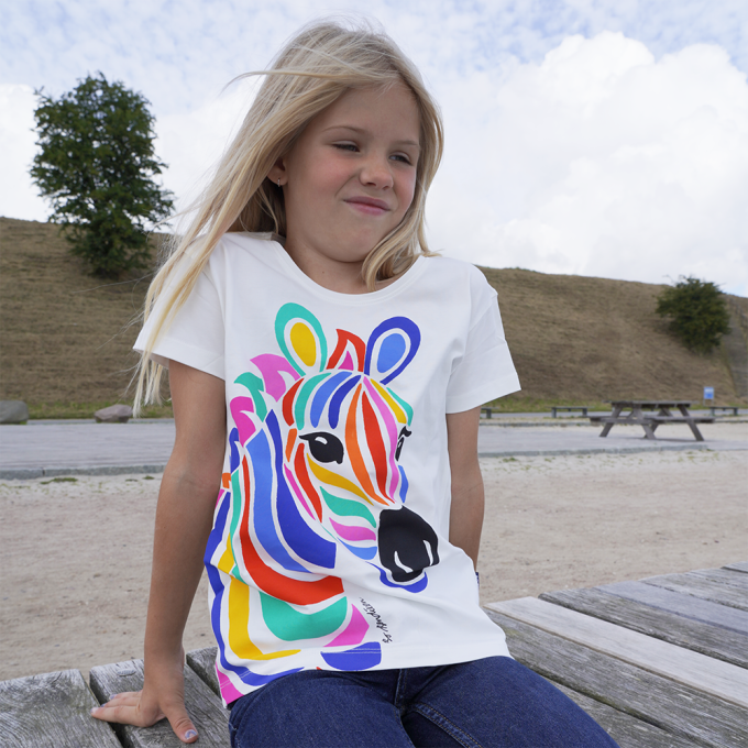 T-SHIRT BRN SLIM FIT ZEBRA MULTI COLOR 