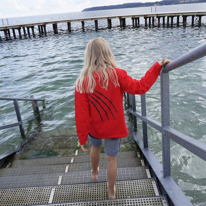 T-SHIRT KIDS LONG SLEEVED TIGER RED