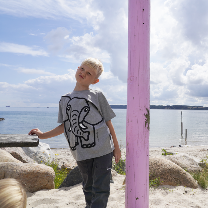 T-SHIRT KIDS ELEPHANT GREY 