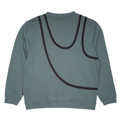 SWEATSHIRT VOKSEN M RUND HALS  LAZY GUY GR�N