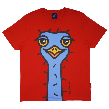 T-SHIRT ADULT OSTRICH RED