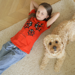 T-SHIRT KIDS 3 LADY BUGS RED