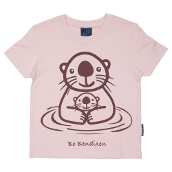 T-SHIRT B�RN HAVODDER MED BABY PINK