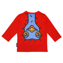 T-SHIRT LONG SLEEVED BABY OSTRICH RED