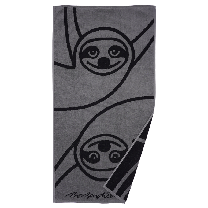 TOWEL LAZY GUY GREY 100x150