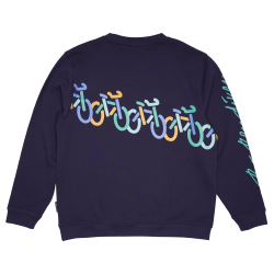 SWEATSHIRT ADULT W ROUND NECK UPHILL DOWNHILL NAVY