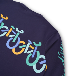 SWEATSHIRT VOKSEN M RUND HALS UPHILL DOWNHILL NAVY