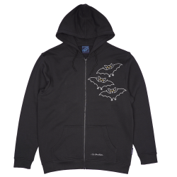 SWEATSHIRT VOKSEN M H�TTE OG LYN FLAGERMUS SORT