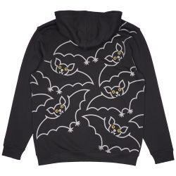 SWEATSHIRT VOKSEN M H�TTE OG LYN FLAGERMUS SORT